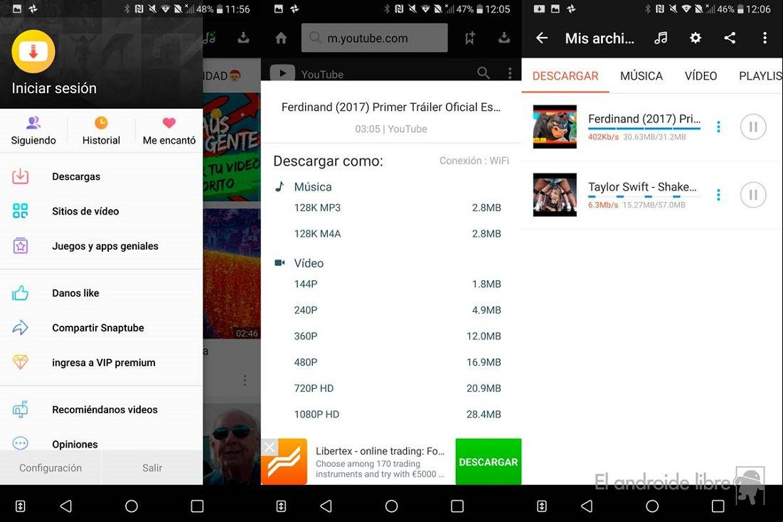 SnapTube: descarga de vídeos y mp3 de youtube