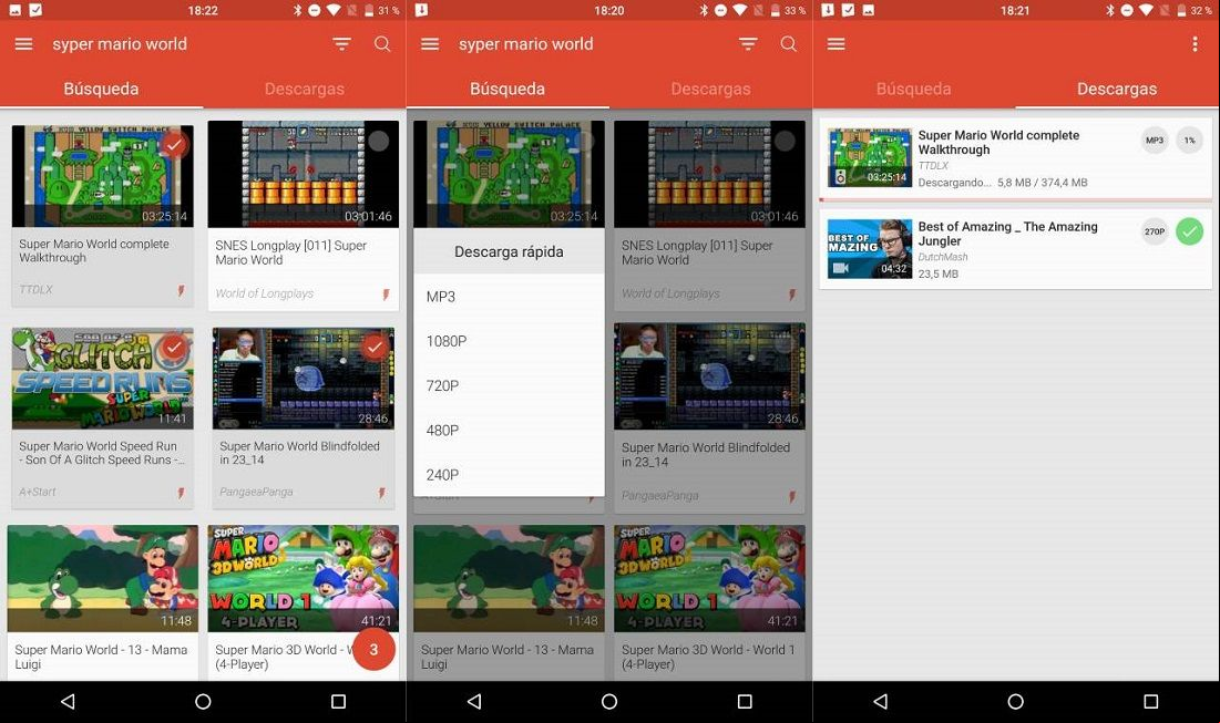 Videoder descargar video y MP3 de Youtube
