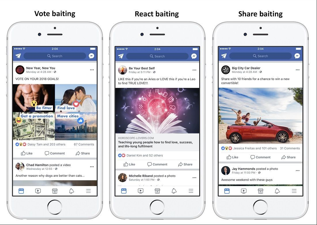 Facebook penalizara publicaciones que pidan dar like, compartir o etiquetar