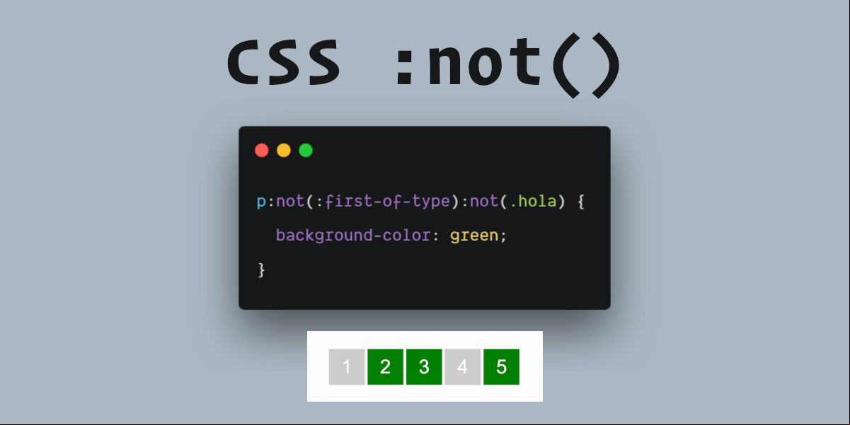 Todo sobre el selector CSS3 :not()
